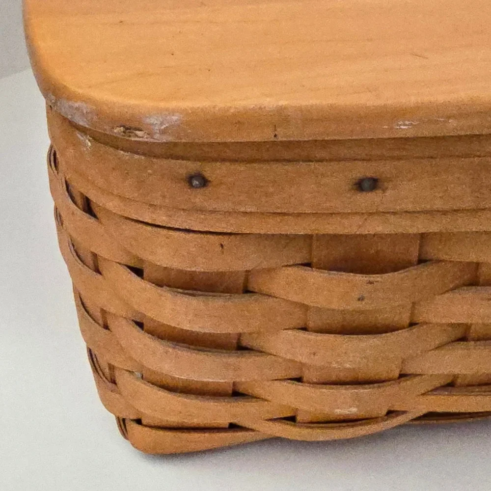 Longaberger 2002 Long Tissue Basket & Lid